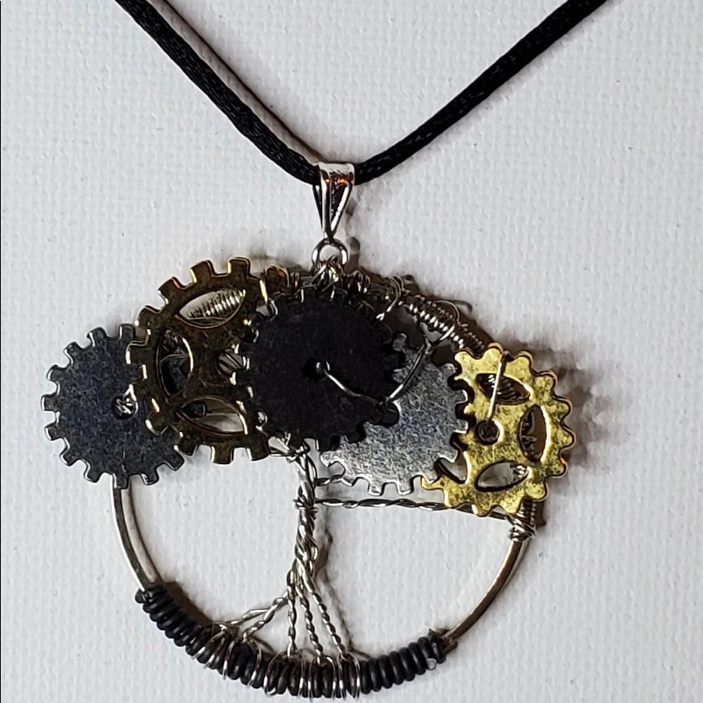 Steampunk Inspired Tree of Life Pendant - Picture 2 of 5